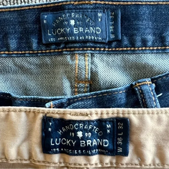 Lucky Brand 410 Athletic Fit Chino pants and Jeans bundle, mens size 36x32 - Picture 2 of 16